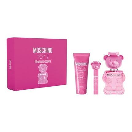 Set Cadou Parfum Moschino Toy 2 Bubble Gum, 100ml EDT Spray cu Balsam de Corp