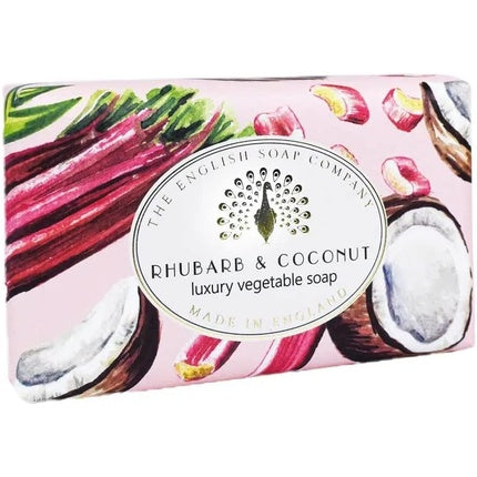 Săpun The English Soap Company Rhubarb & Coconut, ambalaj vintage, 190g