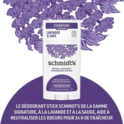 Deodorant stick, Schmidt's, Lavandă și Salvie, 75g