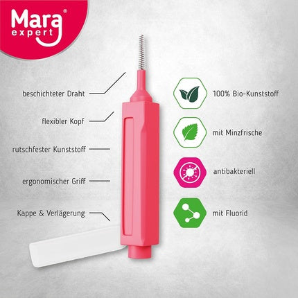 Periuță Interdentală Mara Expert, ISO 0 (0.5mm), 8 buc, Culoare Roșie