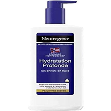 Loțiune de Corp Neutrogena Deep Hydration Oil Enriched, 400ml, Alb cu Pompă Albastră