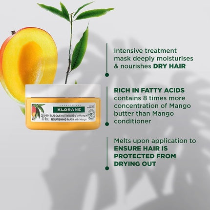 Balsam par uscat, Klorane, Mango 200ml