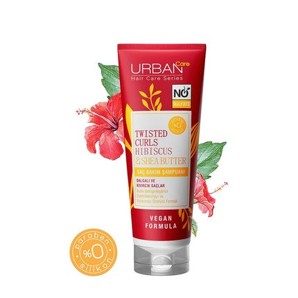 Șampon, Urban Care, Twisted Curls, hibiscus și unt de shea, 250ml