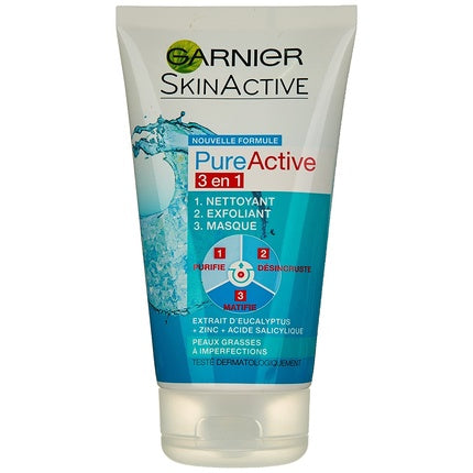 Gel de curățare față Garnier SkinActive Pure Active 3 în 1, 279 g