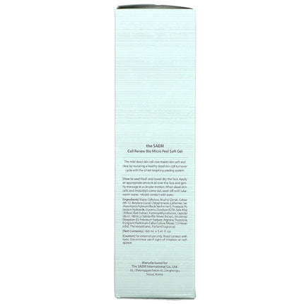 Gel exfoliant The Saem Cell Renew Bio Micro Peel Soft Gel, 75g