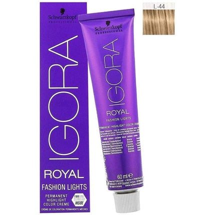 Vopsea de par, Schwarzkopf Igora Royal, Fashion Lights L-44, Beige, 60ml