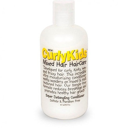 Condiționator pentru păr CurlyKids Super Detangling, 8 uncii, galben