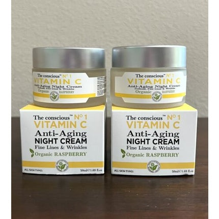 Cremă de noapte anti-îmbătrânire, Biovène Barcelona, Vitamin C, zmeură