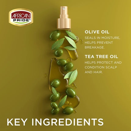 Leave-In Conditioner, African Pride, Olive Miracle, 355 ml, sticlă pulverizatoare