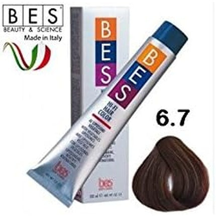 Vopsea păr BES Hi-Fi Color 6.7 Dark Tobacco Blonde, 100ml