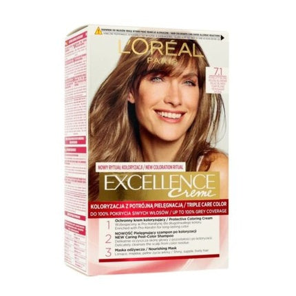 Vopsea de păr, L'Oréal Paris, Excellence Creme, blond cenușiu