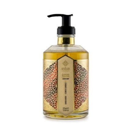 Săpun lichid Isha Vital cu lemn de santal, 375 ml, sticlă cu pompă