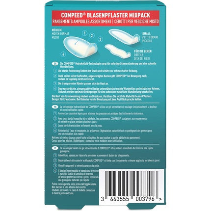 Compeed Plastru pentru Blistere Mixpack, 6 buc, Mici și Medii
