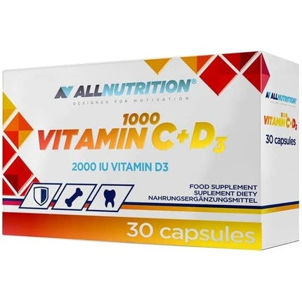 Supliment alimentar Allnutrition Vitamin C 1000 + D3, 30 capsule