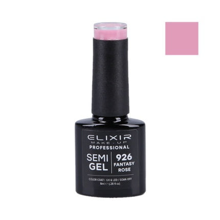 Elixir Hybrid Nail Polish 926, Gel Holografic Argintiu, 8ml