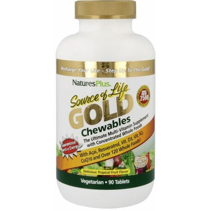 Vitamine Natures Plus, Gold, masticabile, 90 tablete