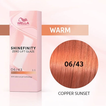 Vopsea de păr, Wella, ShineFinity, cupru
