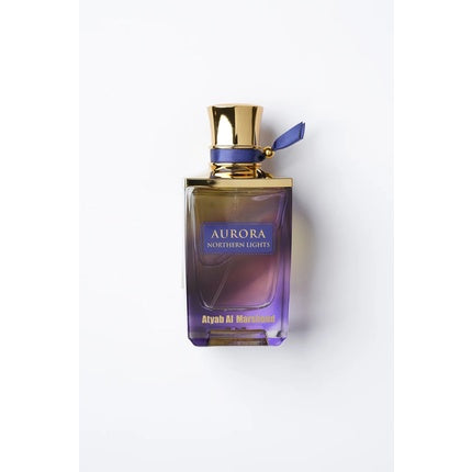 Parfum Atyab Al Marshoud Aurora Northern Light 100 ml, sticlă violetă cu dop aurit