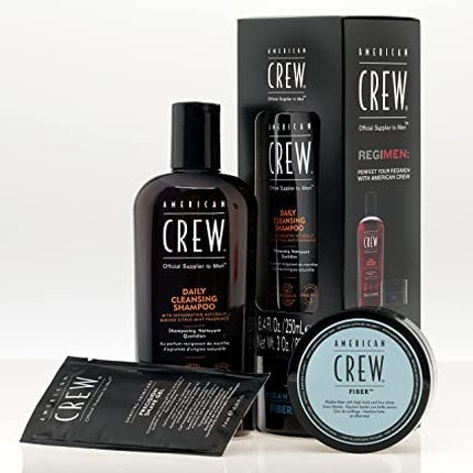 Kit Îngrijire Păr, American Crew, Fiber Duo, maro
