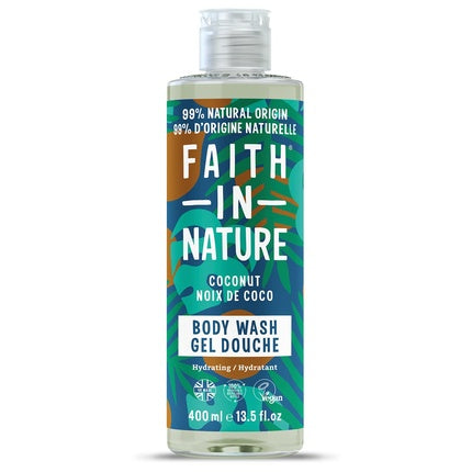 Gel de Duș Hidratant cu Aromă de Cocos Faith In Nature, 408ml