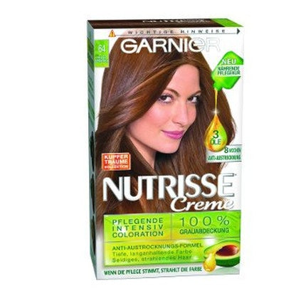 Garnier Nutrisse Creme, Vopsea permanentă pentru păr, 64 Amber Light