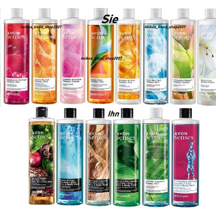 Gel de duș Avon Senses, 500ml, Arome fructate și florale