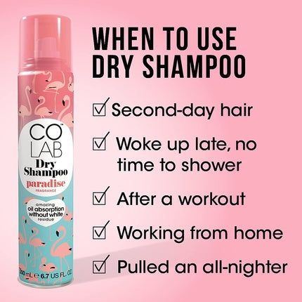 Colab Dry Shampoo Paradise, parfum floral, 200ml