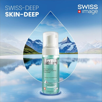 Gel de curățare spumant pentru față, Swiss Image, Pore Tightening & Mattifying, 150 g