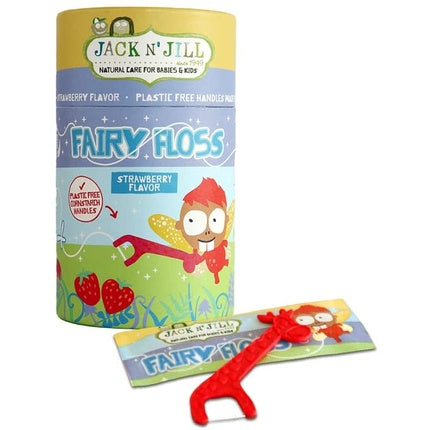 Fâșii dentare Jack N' Jill Fairy Floss cu mâner de girafă, ambalate individual, 30 bucăți