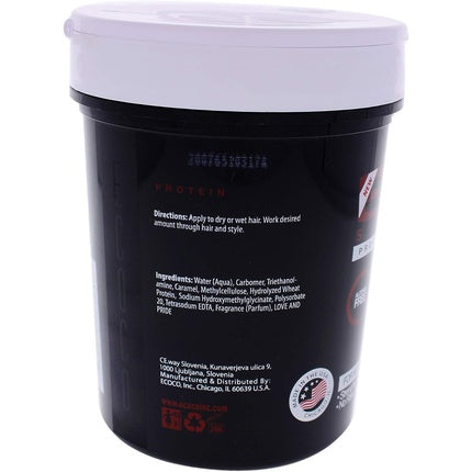 Gel de păr, Eco Styler, Protein, negru, 946ml