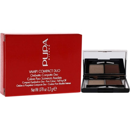 Fard de pleoape duo, Pupa Milano, Vamp! Compact, 005 Milk Chocolate