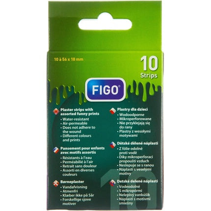Plasturi copii Figo Little Monsters, set 10 bucăți, rezistenți la apă