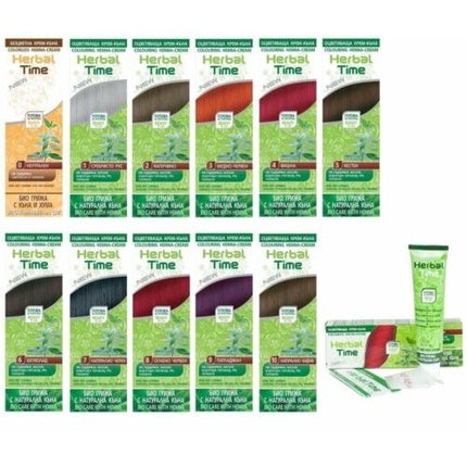 Crema colorantă pentru păr Herbal Time, Henna Coloring Cream 75ml