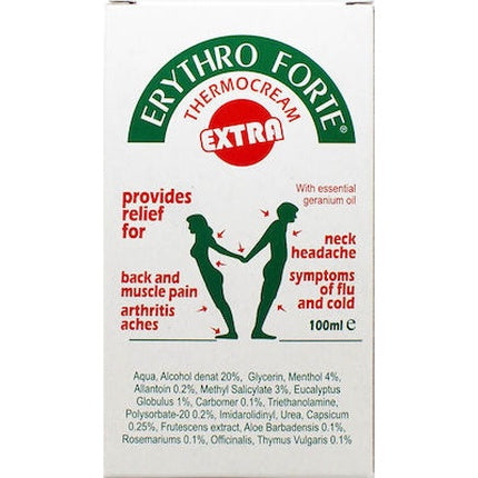 Erythro Forte Thermocream Extra, Cremă termică pentru dureri musculare și articulare, 100 ml