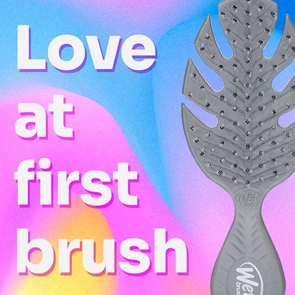 Perie detangling mica, Wet Brush, Go Green, gri