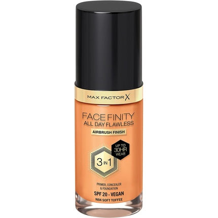 Fond de ten lichid, Max Factor Facefinity 3-in-1, SPF 20, 84 Soft Toffee, 30ml
