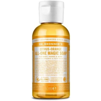 Săpun lichid Dr. Bronner's Citrus, sticlă cu dop alb, 60ml