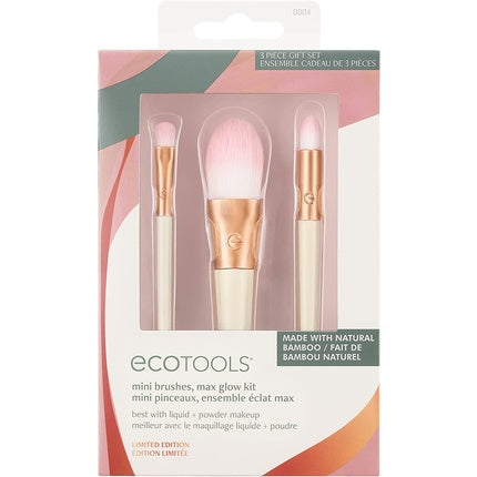 Set pensule machiaj, Ecotools, Limited Edition Mini Max Glow, 3 piese
