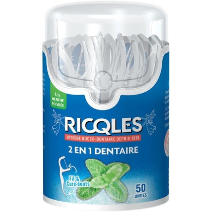 Filo Dental cu Arome de Mentă, Ricqles, 50 Bucăți