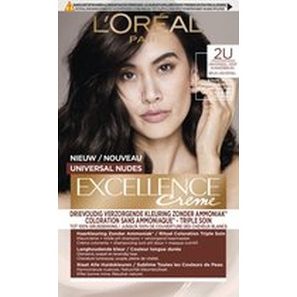 Vopsea păr permanentă, L'Oréal Paris, Excellence Creme Universal Nudes 3u Dark Brown
