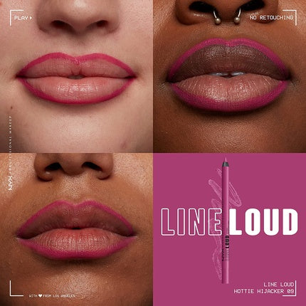 Contur de buze, NYX, Line Loud Hottie Hijacker, roz albastru