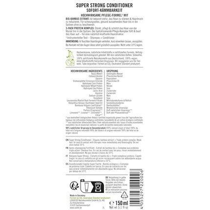 Condiționator Super Strong Sante Naturkosmetik cu Bambus Organic și Proteină, 170 g