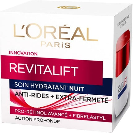 Creamă de noapte L'Oréal Paris Revitalift, Anti-riduri și fermitate, Pro-Retinol Avansat + Fibrelasty, 50ml