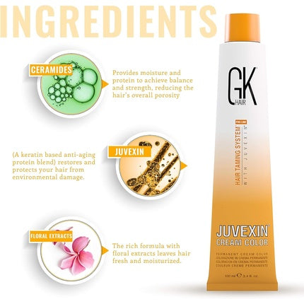 Vopsea de păr cremă GK HAIR Juvexin, Culoare 7.64 Blond Cupru, 100 ml