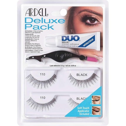 Ardell DUO Deluxe Pack 110 Style 110, Resigilat, 4 perechi, negre, lungi