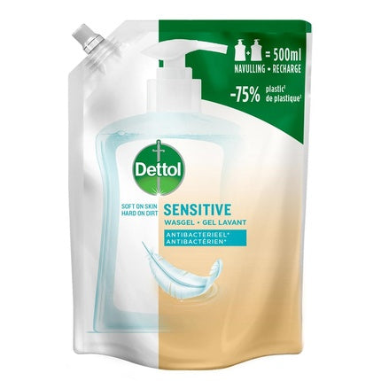 Gel de duș Dettol Sensitive Refill, antibacterian, 500ml