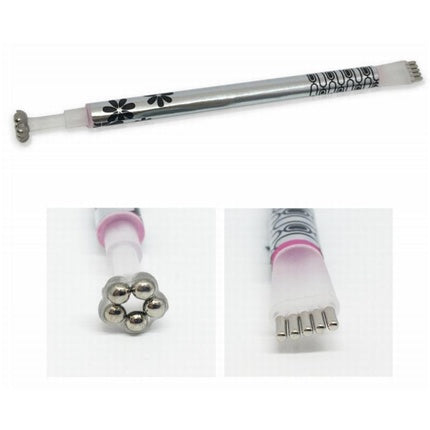 Perie Artă Unghii Magnetice, Estrosa Mphair 7568, cu capete diverse, argintie