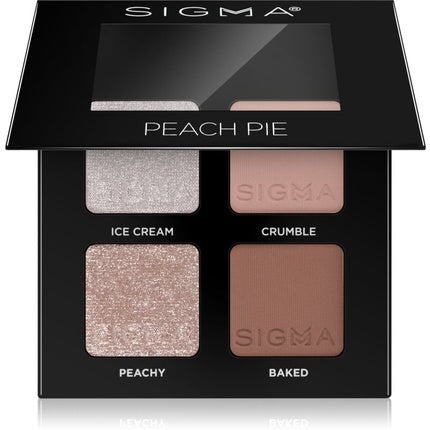 Paleta de umbre pentru ochi Sigma Beauty Peach Pie, 4 culori
