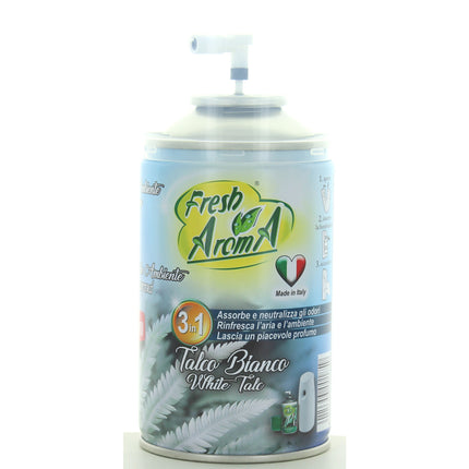 Spray Refil Deodorant Fresh Aroma Matic White Talc, 250 ml