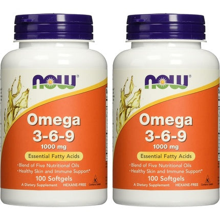 Supliment, Now Foods, Omega 3-6-9, 100 Softgel, alb
